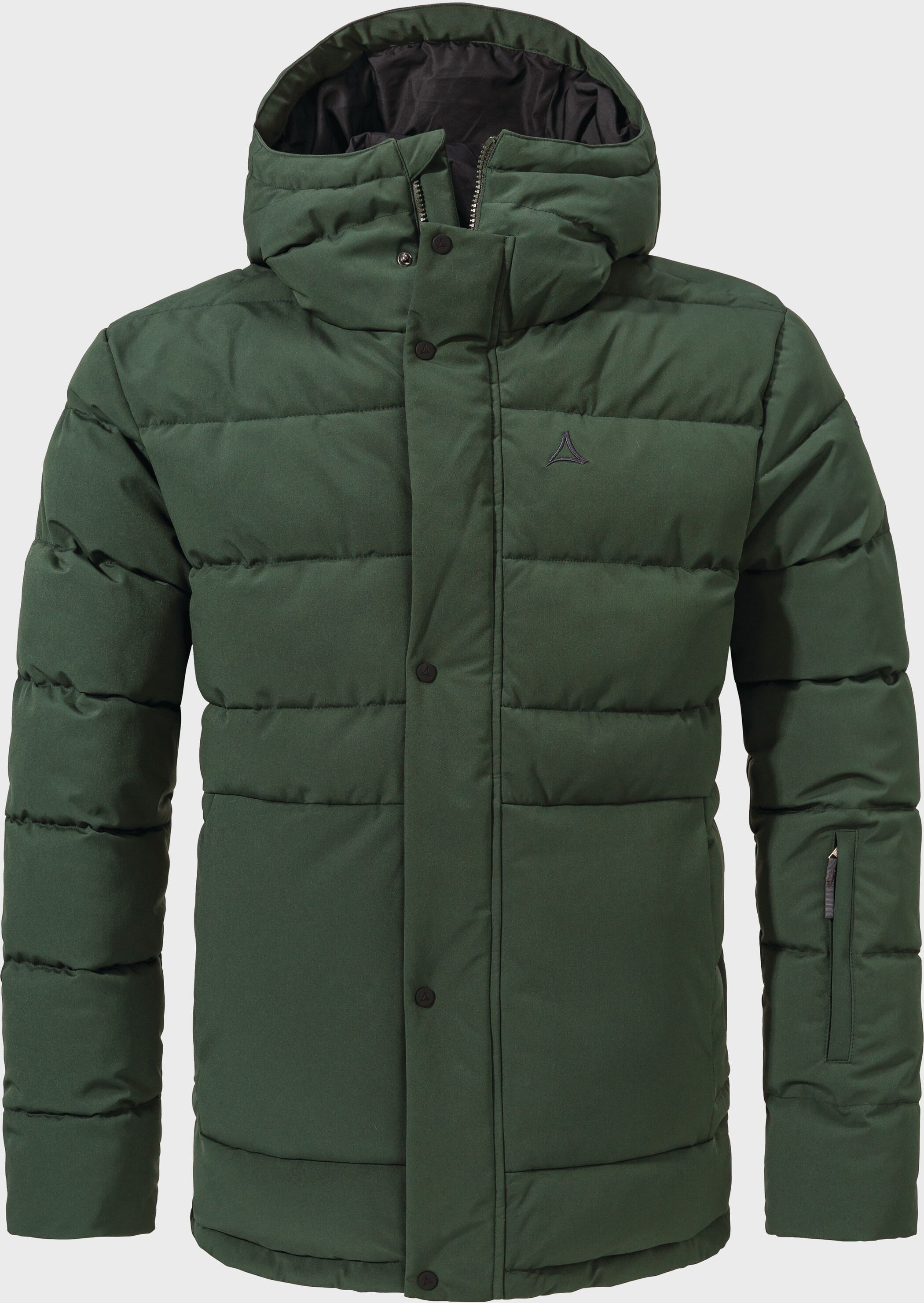 Outdoorjacke SCHÖFFEL "Ins. Jacket Eastcliff M", Herren, Gr. 54, grün (6965, grün), Oberstoff : 100% Polyester (Membran: Polyurethan) Futter : 100% Polyester Füllung : 100% Polyester, regular fit, hoch geschlossener Ausschnitt, Jacken Outdoorjacke 6965, g
