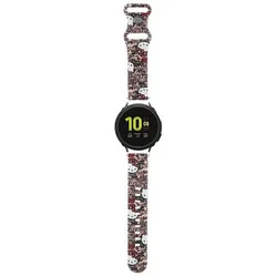 Hello Kitty Silicone Tags Graffiti - universell Armband für Smart- Uhr 20 mm (rosa)