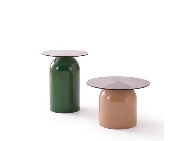 Ensemble de tables basses gigognes cloches ø40/50cm en verre trempé