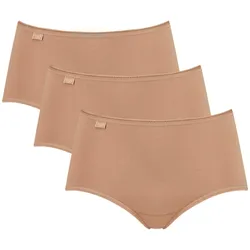 Sloggi Damen Midi, 3er Pack - 24/7 Cotton, einfarbig Nude / 38