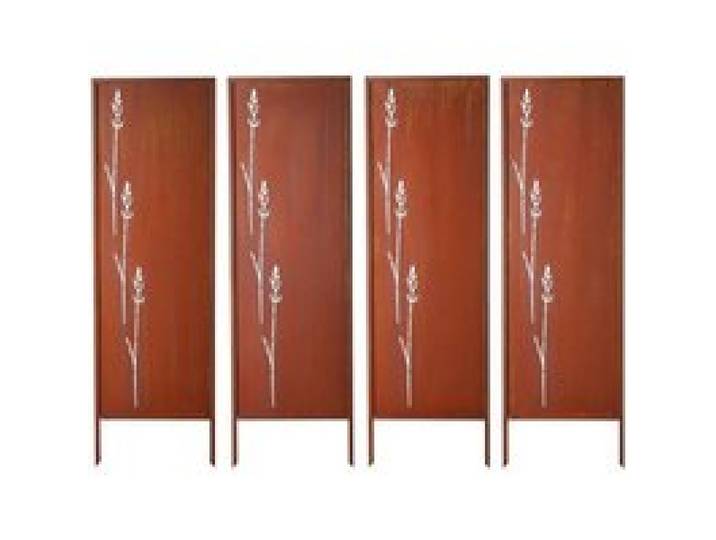 VEVOR Paravent 50x160 cm 4er-Pack, Raumteiler, Trennwand mit Erdspießen & Kohlenstoffstahlplatte, Sichtschutz, Raumtrenner, Dekorative Sichtschutzwand für Garten, Terrasse, Hof, Balkon