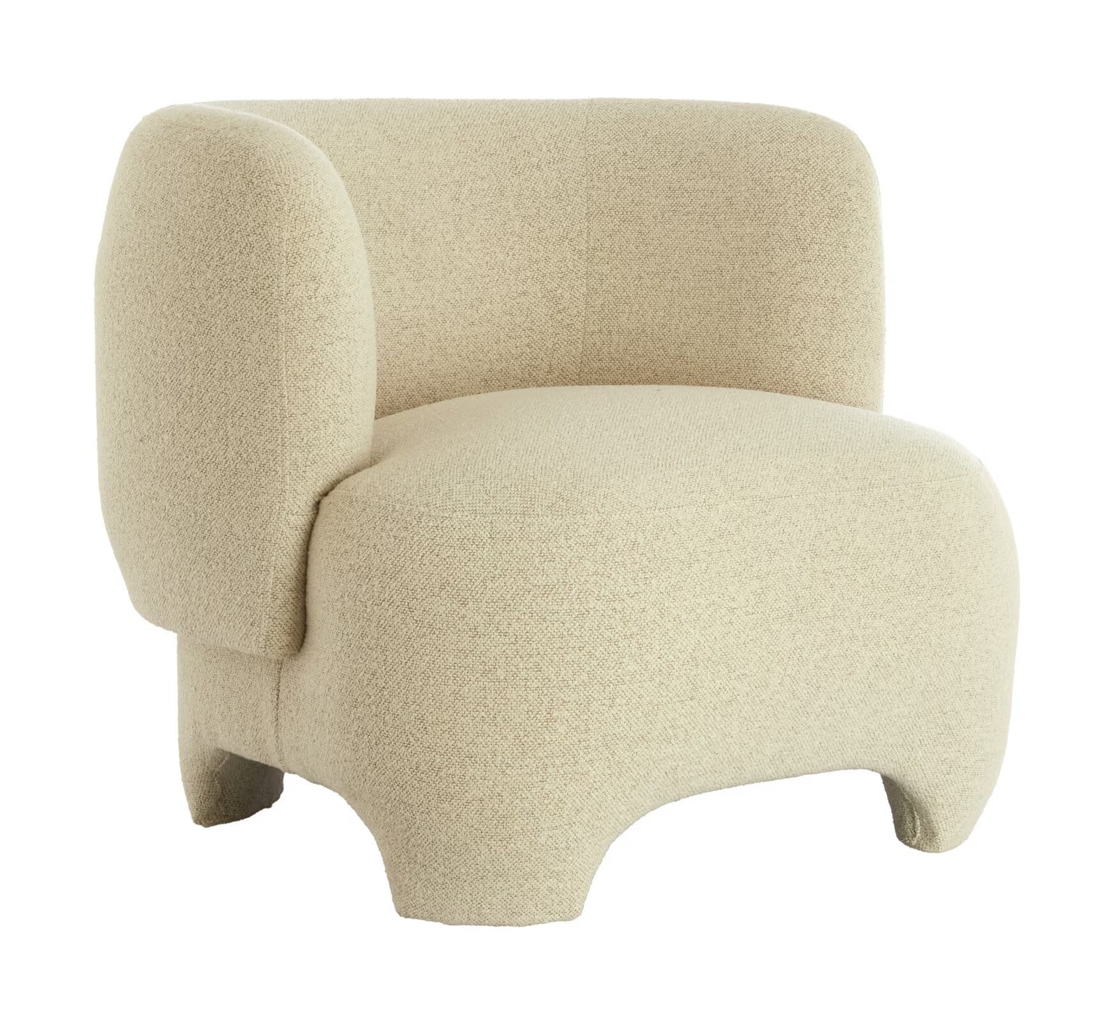 Light & Living Fauteuil Zenica Bouclé - Crème - Organisch design