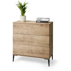 Tchibo - Kommode »Reet« mit Lamellenoptik - 80x40x85,5cm - schwarz -