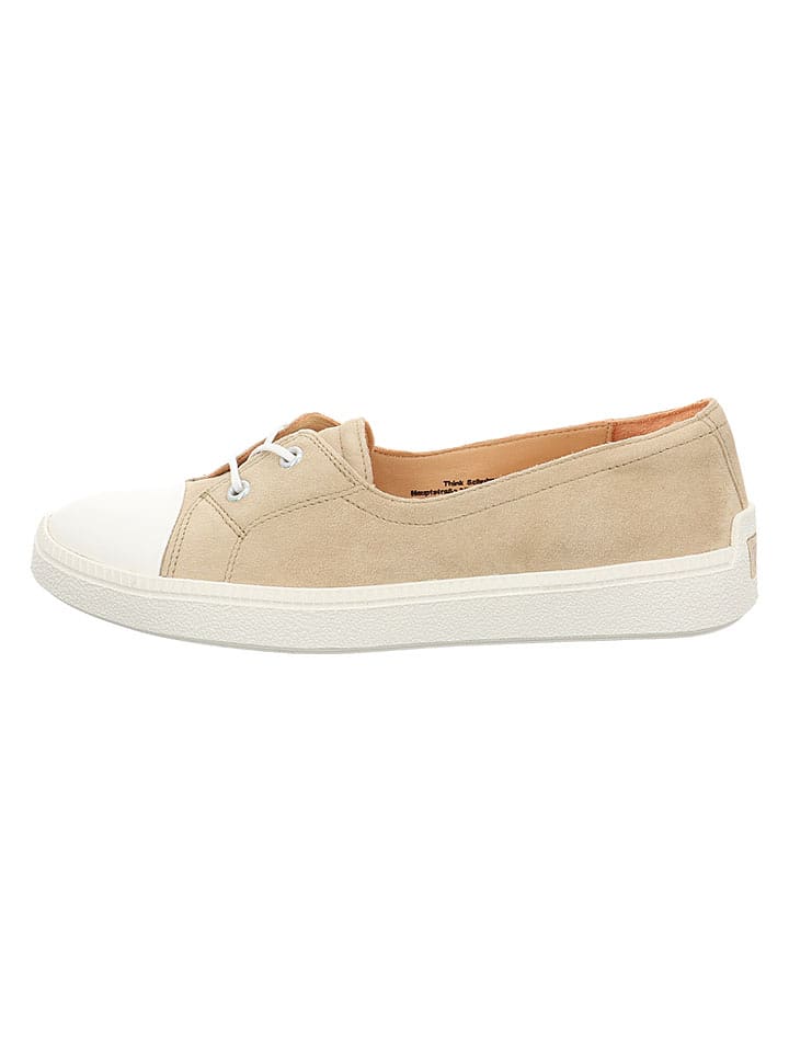 Think! Leder-Ballerinas in Beige - 38,5