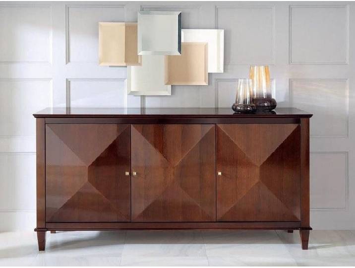 JVmoebel Sideboard Luxuriöse Holz-Kommode im zeitlosen Art-déco-Design, braun, Made in Italy