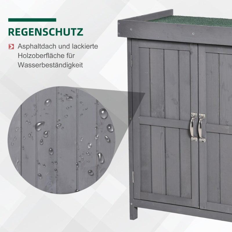 Außenaufbewahrungsbox - Wetterfeste Gartenbox mit den Maßen 74x43x88 cm, ausgestattet mit einem Kombinationsschloss und Einlegeböden