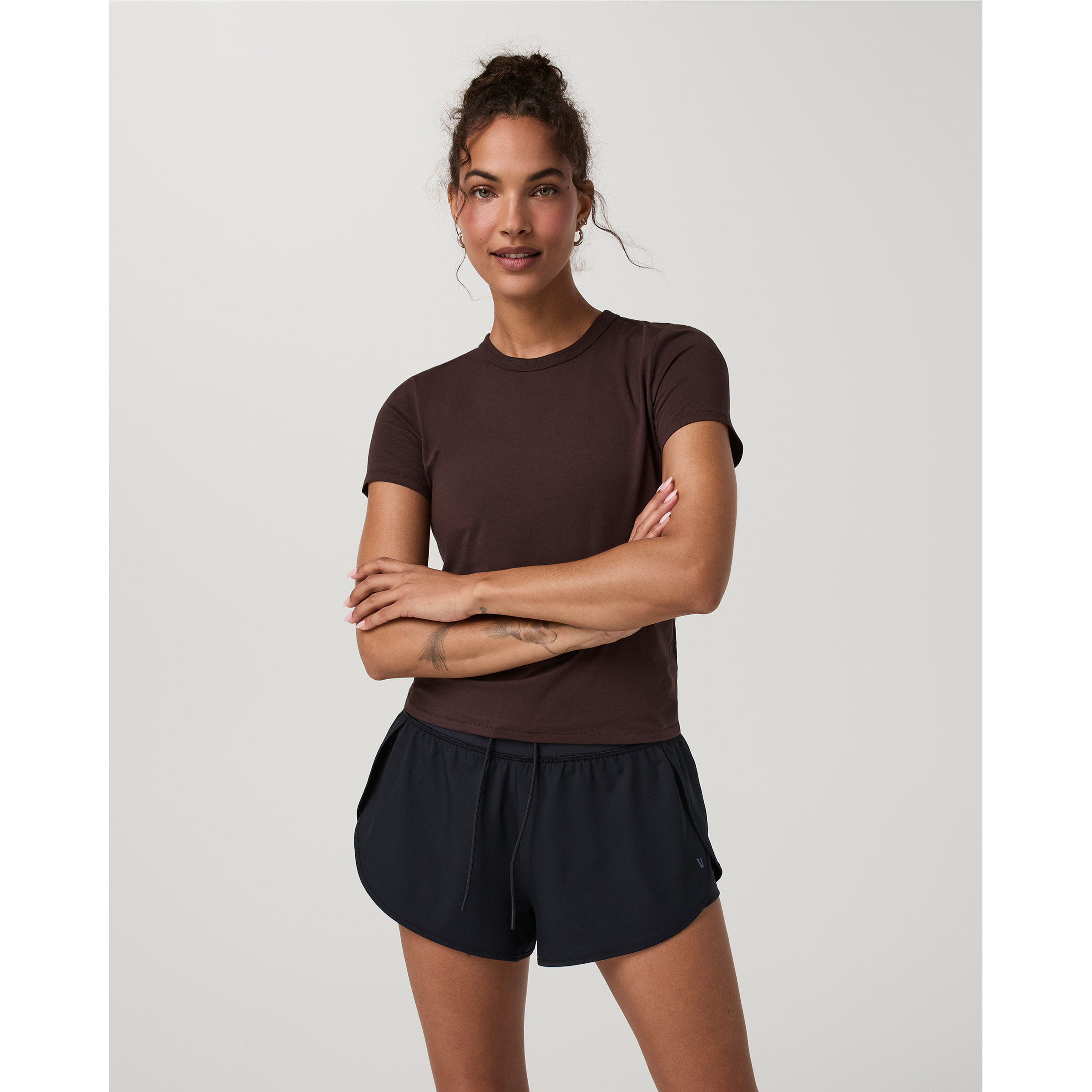 Vuori Feather Classic Damen T-Shirts french roast Größe L Lifestyle Hautfreundlich