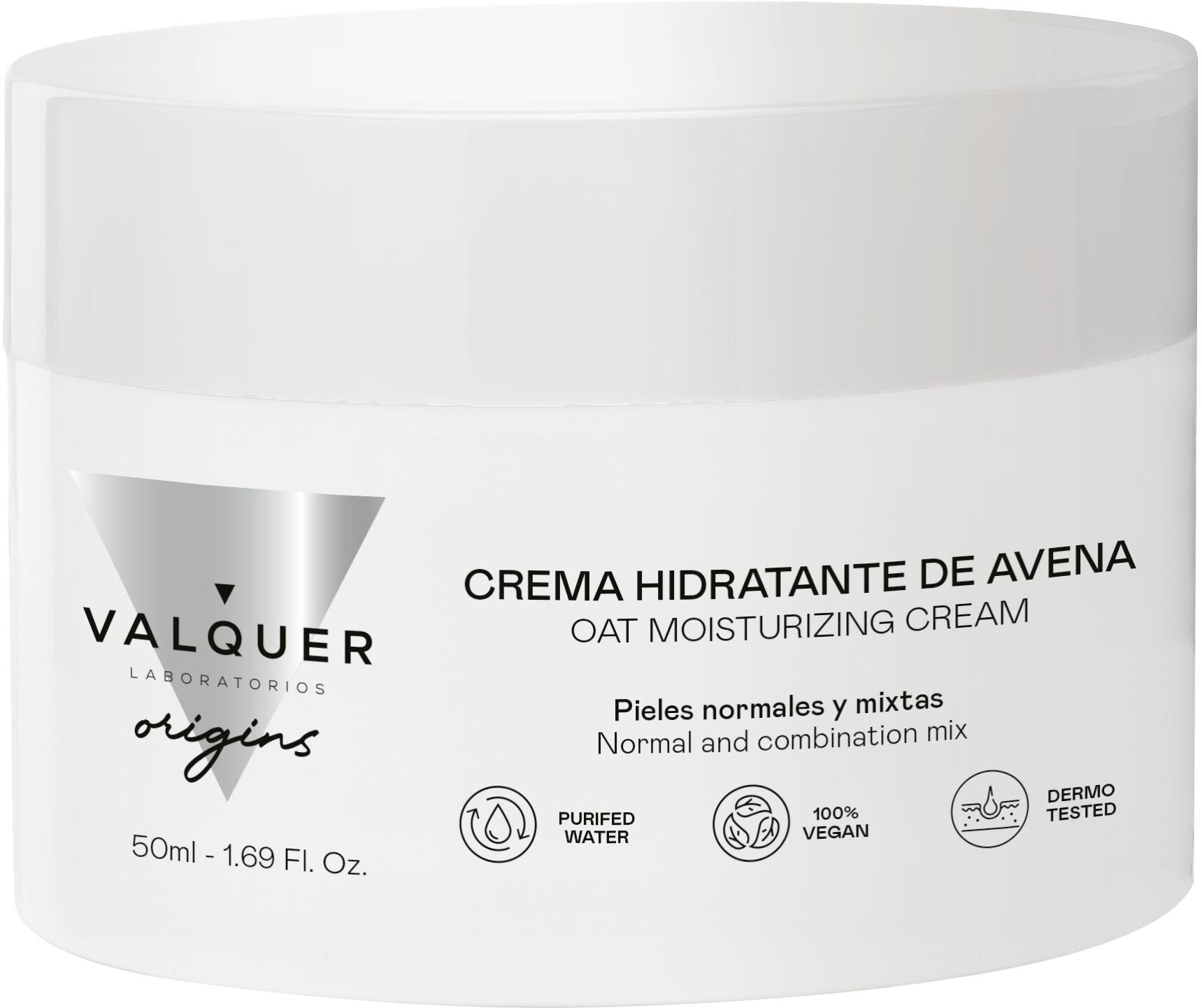 Valquer Origins Crema facial hidratante de Avena