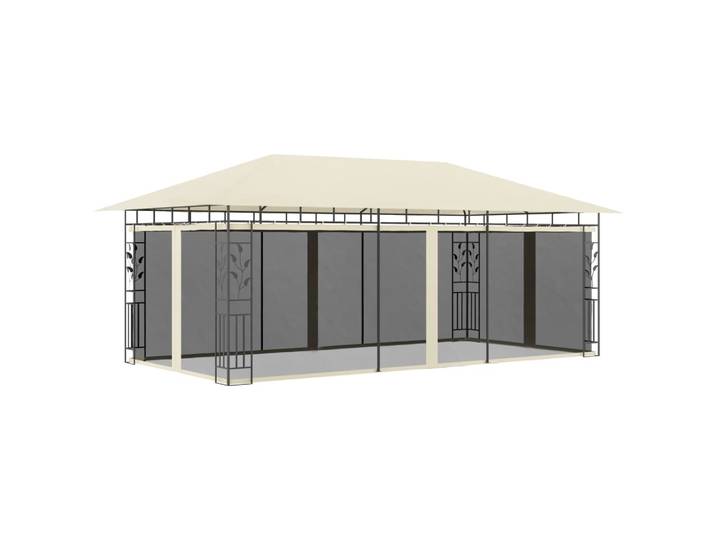 Pavillon avec moustiquaire 6x3x2\,73 m Crème