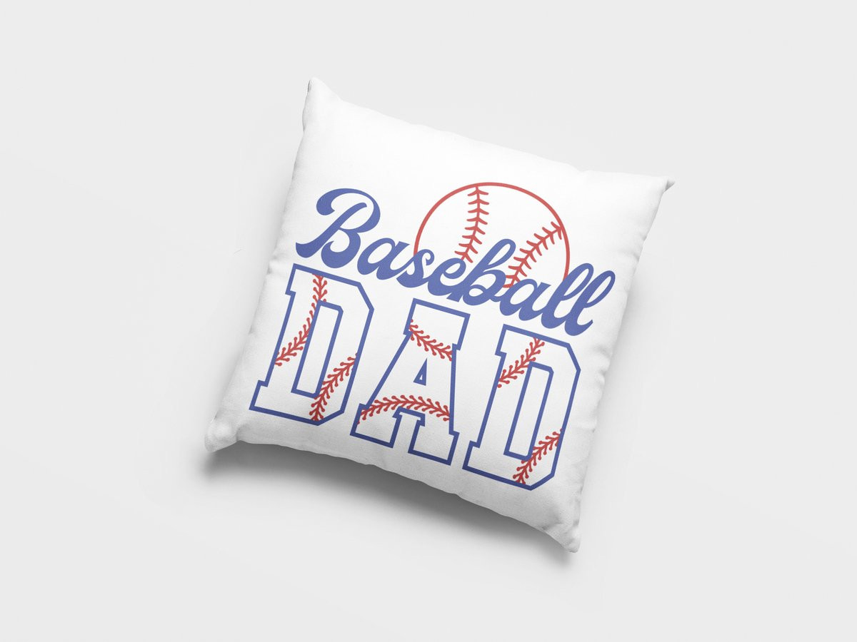 Sierkussen Honkbal Papa Sierkussen - Game Dag Fan Decor - Sport Vader Cadeau