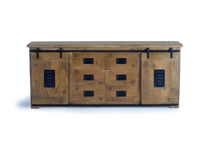 Buffet en bois manguier et noir