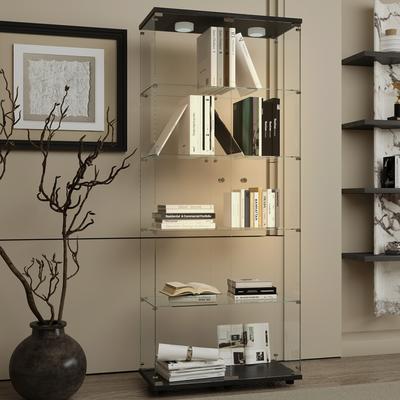 Kodotan sofa Tempered Glass Display Cabinet,Liquorcabinet,Storagecabinet,With Paipai Lights,With Locks,Bottom Equipped With Adjustable Feet