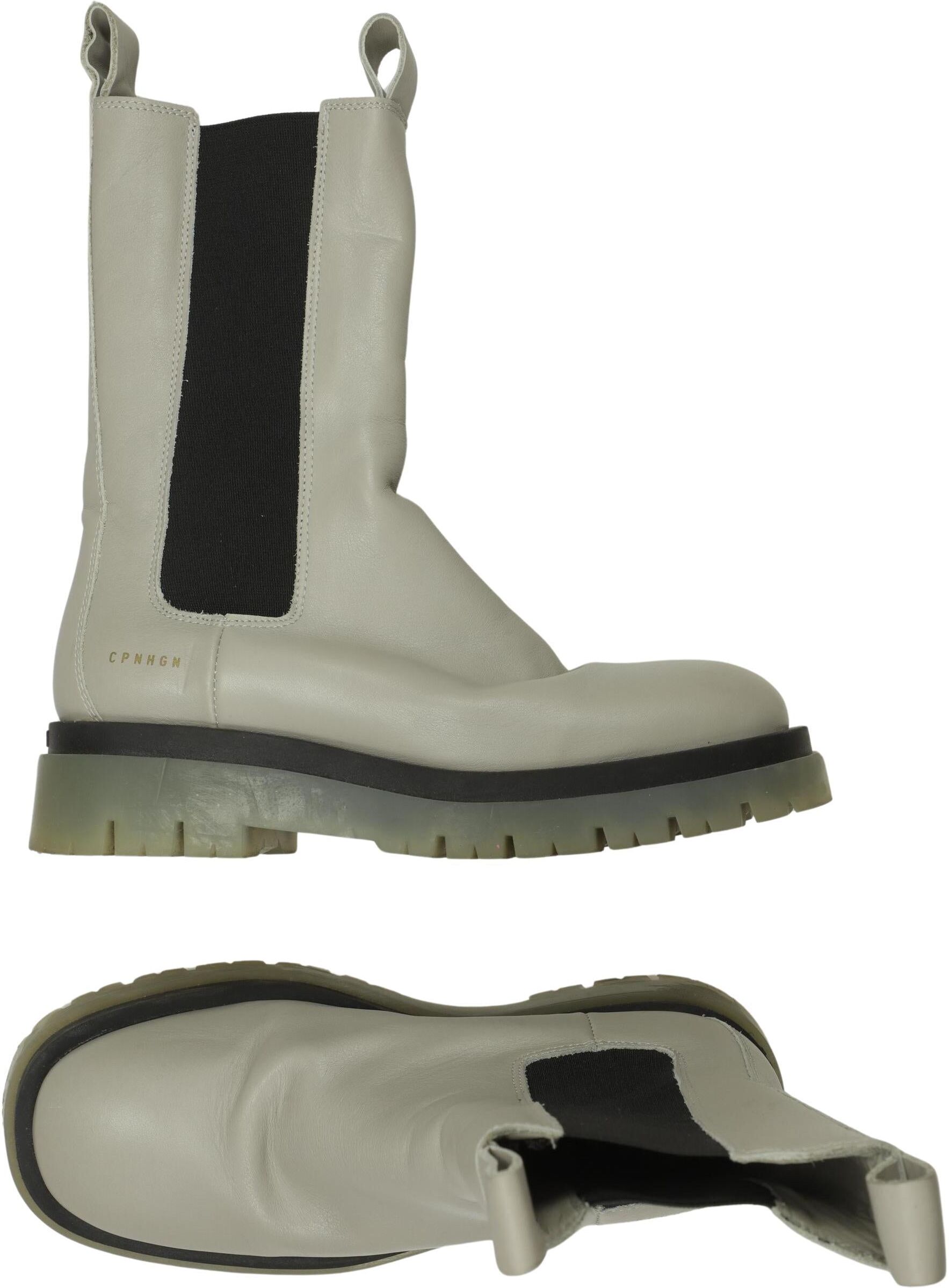 Copenhagen Studios Damen Stiefel, Cremeweiß, Gr. EU 37, Leder - Second Hand