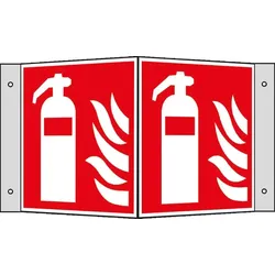 Winkelschild Feuerlöscher EverGlow HI 150 Alu