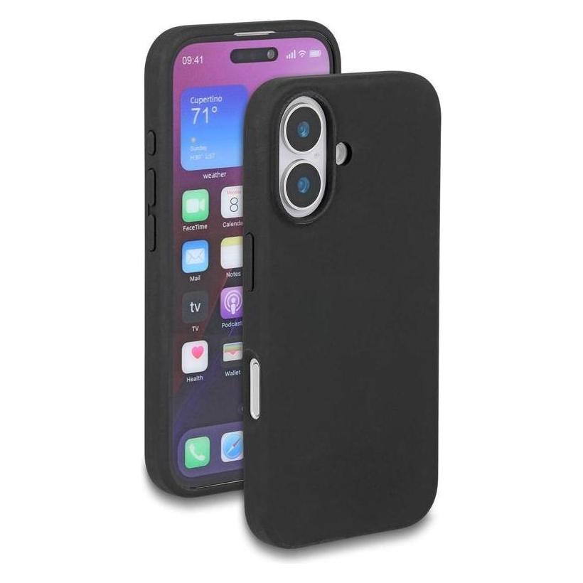 Delock Schutzhülle für iPhone 16 aus Soft-Touch Silikon schw (Apple iPhone 16) (81272)