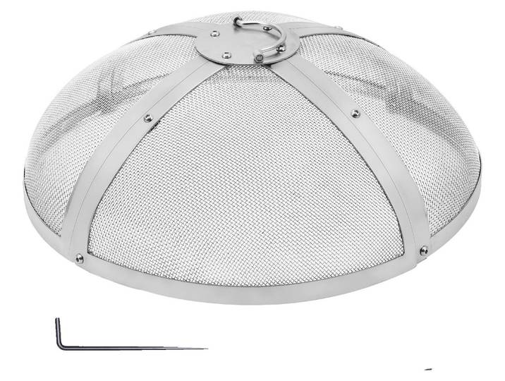 VEVOR Pare-étincelles pour braseros φ508 x 160 mm Grille pour braseros Pare-étincelles en acier inoxydable Cache-étincelles 2 mm trous de maille Cache-étincelles Idéal pour braseros Bols de feu et cheminées