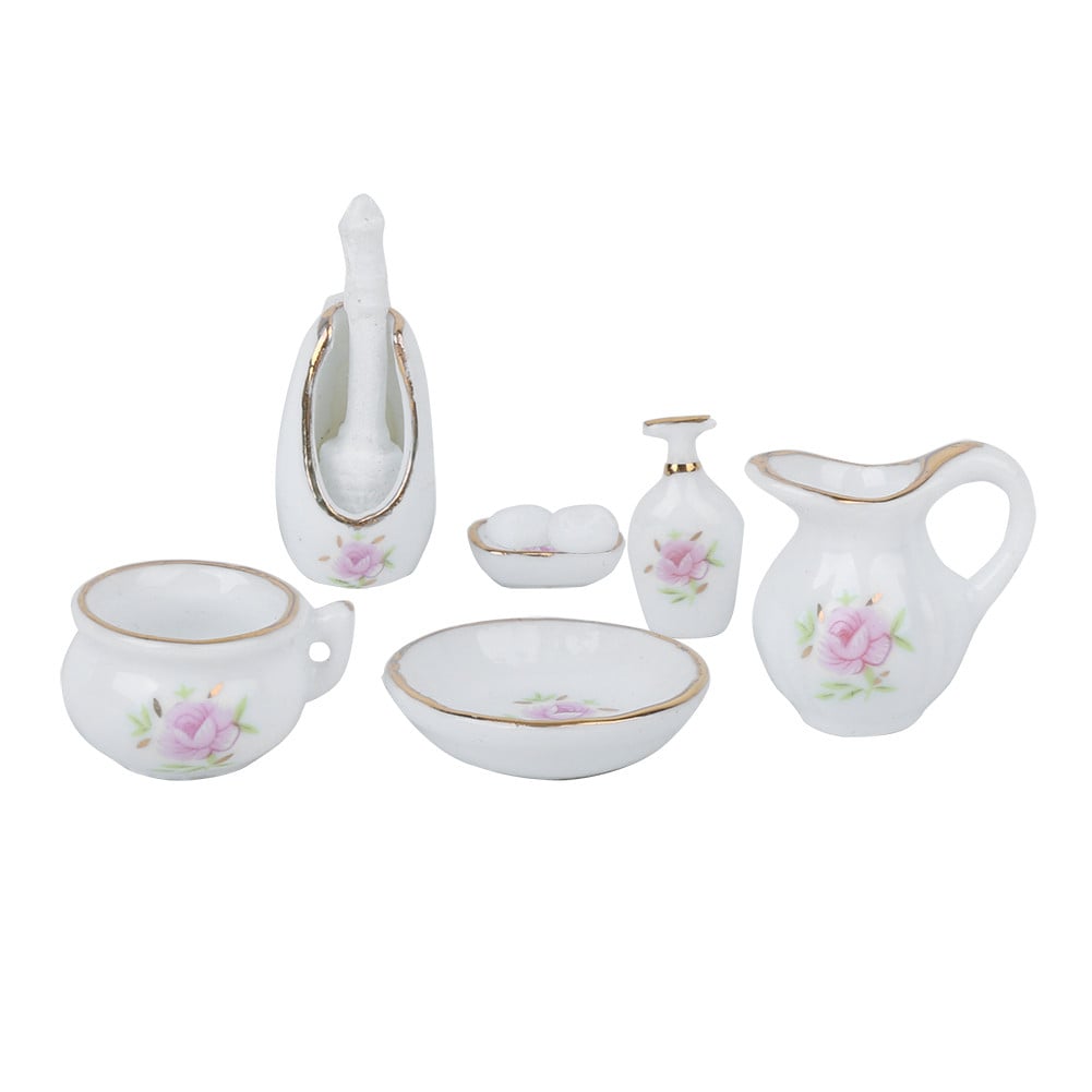 Cocosity Porseleinen Miniature Poppenhuis Accessoires voor de Badkamer Schaal 1:12