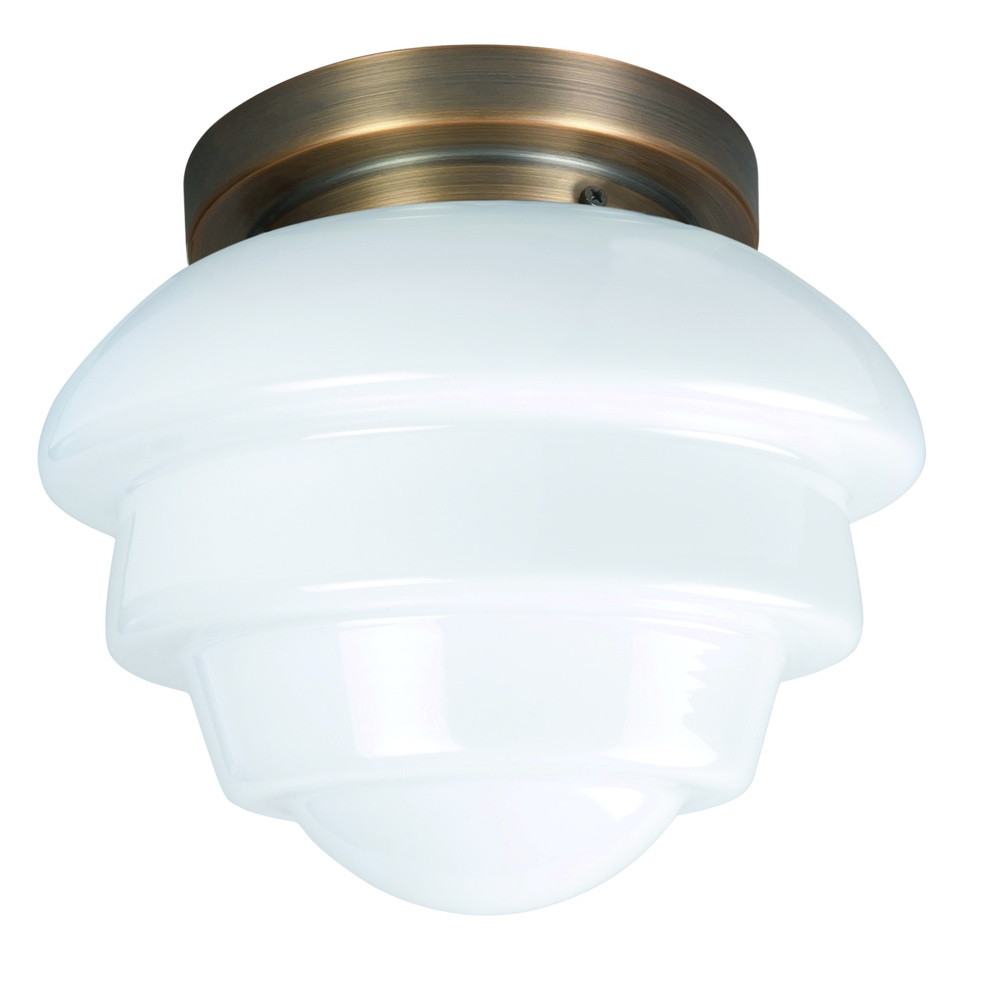 Highlight Oxford Plafondlamp wit glas Ø 30cm