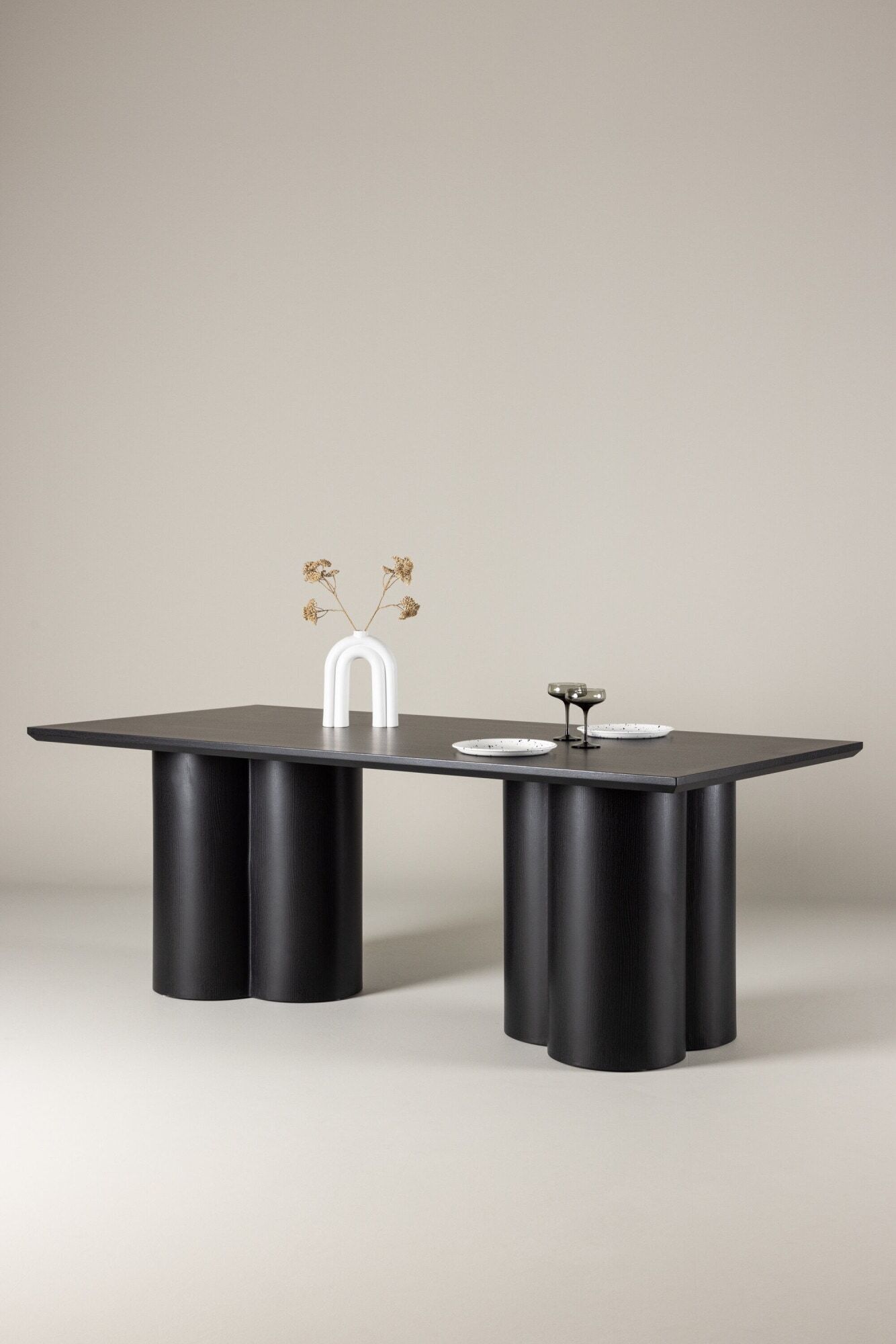 Esstisch VENTURE HOME "Olivia, rechteckiger Esstisch, 210 × 100 cm", schwarz (schwarz, schwarz), B:100cm H:75cm T:100cm, Tische, Esstisch, Esszimmertisch, MDF, rechteckig, geräumig, gesellig, einladend schwarz, schwarz B/H/T: 100cm x 75cm x 100cm