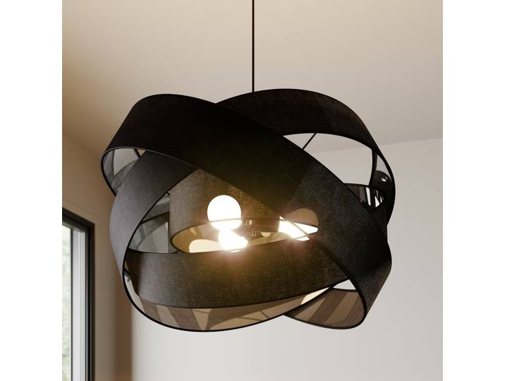 Simaria hanglamp Black - Lindby - Woonkamer - Modern - Stof - 1 lamp
