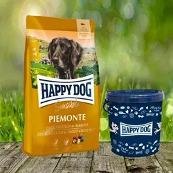 Happy Dog Supreme Sensible Piemonte 2 x 10 kg inkl. Happy Dog Futtertonne