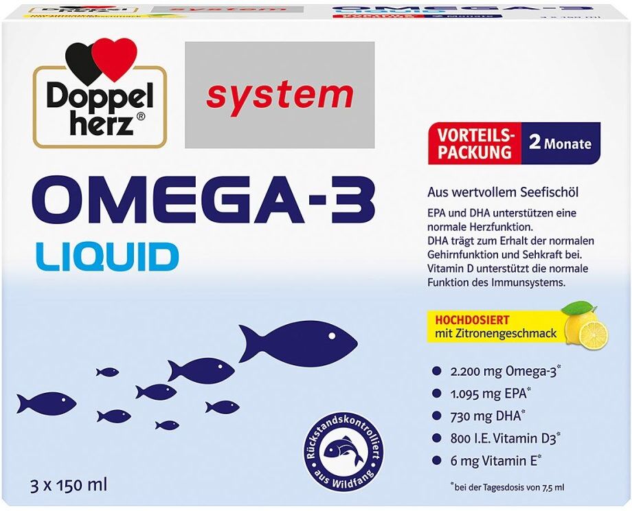 Doppelherz Omega-3 Liquid system 3X150ml