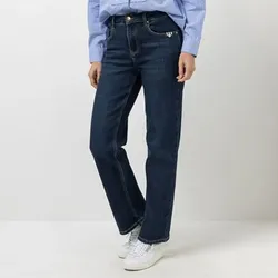 STRANDFEIN Jeanshose lange Form 5-Pocket-Style gerades Bein
