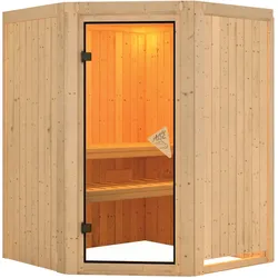 Karibu Sauna Larin ohne Ofen ohne Dachkranz
