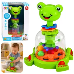 Interaktiver Frosch-Spinner mit drehbaren Bällen für Babys