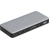 11 Port USB-C Dockingstation grau/schwarz