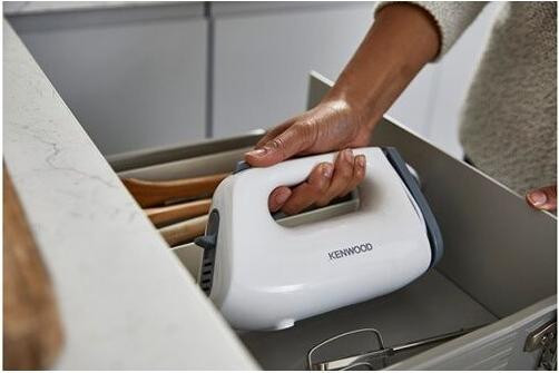 Kenwood QuickMix Lite Elektrische handmixer met 5 snelheden, 300W en roestvrijstalen garde, 20 x 12,5 x 8,2 cm