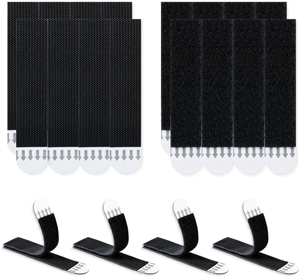 SnelShoppen LLPT Hechtingsstrips 8 Paar (16 Strips) Groot 19 x 94 mm - Foto Hangstrips Zonder Boren voor Posters en Decoratie