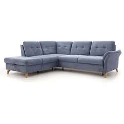 sit & more Ecksofa Göteborg Stoff Graublau