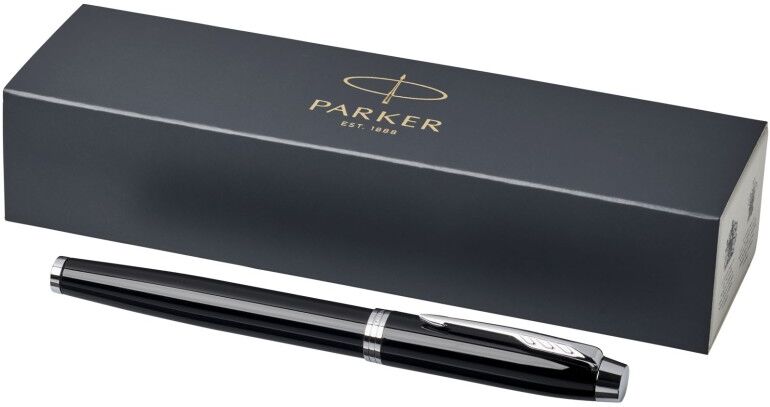 Stylo plume personnalisé à encre bleue Parker IM noir