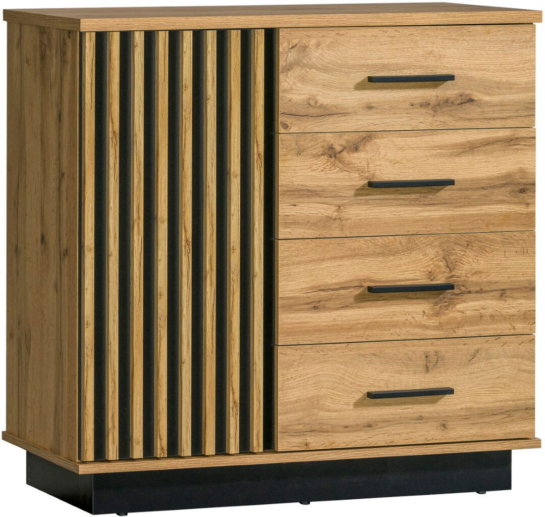 Rio Casselman 90 cm W Chest of 4 Drawers Brown 88.2cm H X 90cm W X 40cm D