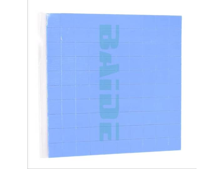 100 pièces bleu 10mm * 10mm * 1mm coussin thermique conducteur Silicone coussin de refroidissement sans coupe pour GPU CPU dissipateur thermique 100x100x0.5mm 200 pièces/lot