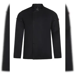Kochjacke atmungsaktiv Polyester Baumwolle ⚥ Schwarz S