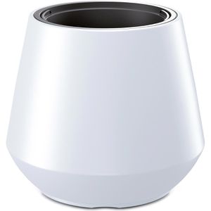 Prosperplast Heos Übertopf, weiß, Ø 40 x 35 cm, aus Kunststoff, für innen und außen, mit Innentopf