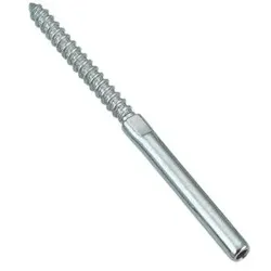 Terminal mit Holzgewinde, links, A4, für Drahtseil 6mm, Gewinde 12mm