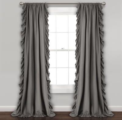 The Gray Barn Gila Ruffled Edge Curtain Panel Pair