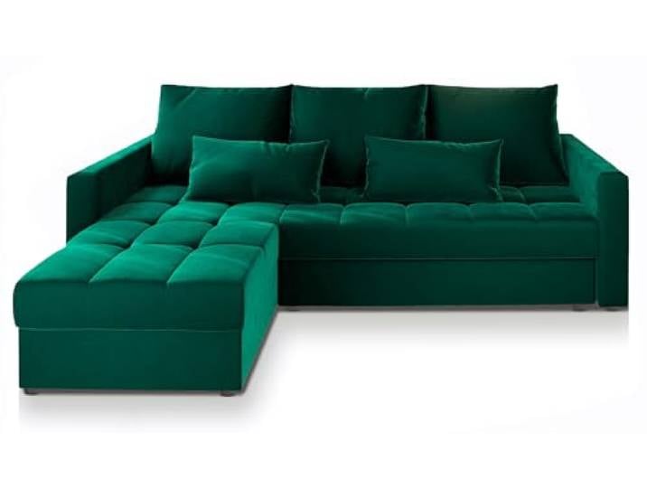 Masseno Ecksofa KOS PIK mit Schlaffunktion L-Form, Sofa mit Bettkasten, Wohnzimmersofa, Couch, Soffa, Bettsofa, Couchgarnitur- Grün, Kronos 19