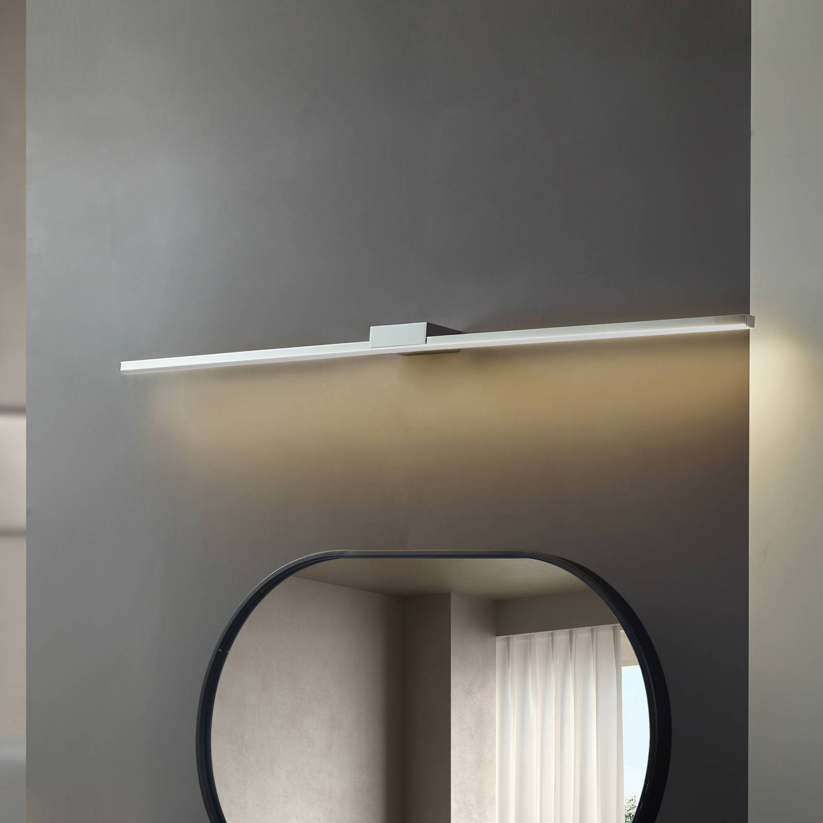 Wall Light Kivana Lucande, Chrome / silver, Bathroom, Aluminium, Modern, Wall Light