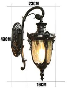 Combo Retail Shop Outdoor Wall Lamp, Retro Exterior Light, Water Proof Garden Lights For Yard, Porch, And Patio black
