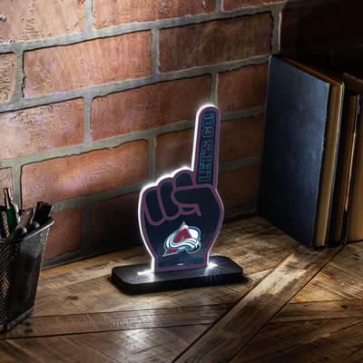 Evergreen "Colorado Avalanche Hockey Foam Finger Desklite LED Decor - 10"""