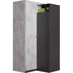 DREHTÜRENSCHRANK FIUME 95/190/95cm 2-türig Graphitfarben