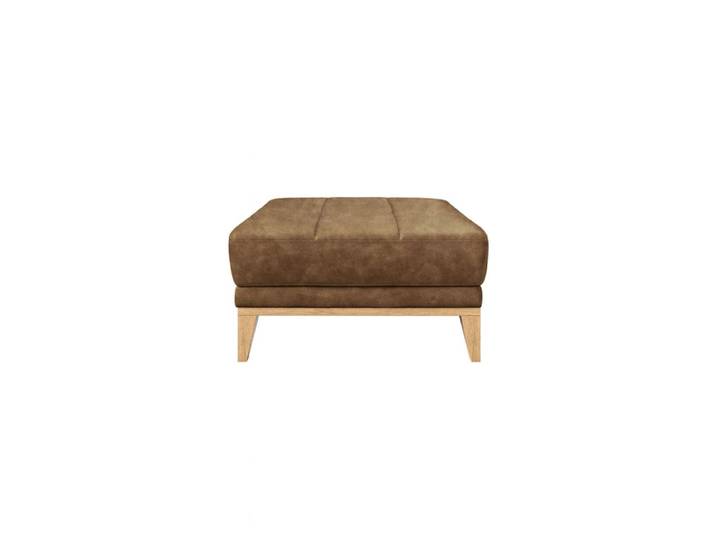 Pouf en cuir naturel caramell