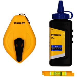 Stanley Schlagschnur STHT47113-0, Set, 113g blaue Kreide, aus Kunststoff, Schnurlänge 30m