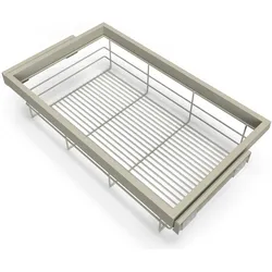 Emuca, Kleiderschrank Zubehör, Drahtkorb mit Soft-Close-Schienen