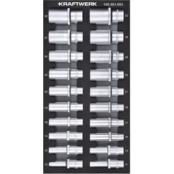 Kraftwerk, Zubehör Werkzeugaufbewahrung, Steckschlüsseleinsatz sechskant Einlage (S-Einlage)