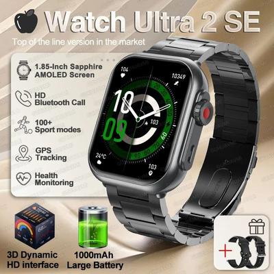 Inspired Finds CENRR Ultra AMOLED Smart Watch 1000mAh GPS Bluetooth Call Waterproof Fitness Tracker black Steel 2a